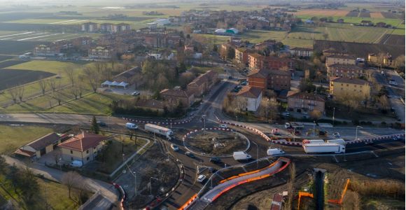 rotatoria a sala bolognese realizzata da duepigreco